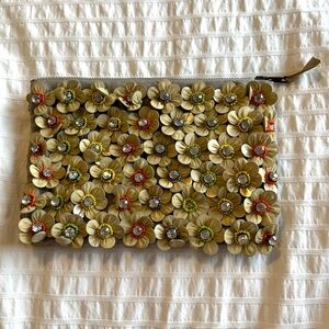 Anthropologie flower detail clutch